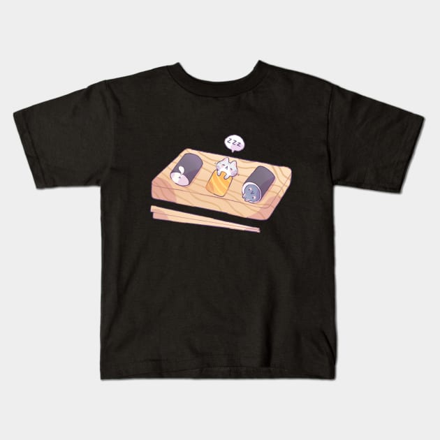 Sushi blanket Kids T-Shirt by Milkkoyo